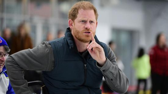 El príncipe Harry de Inglaterra durante un evento deportivo en Canadá, el 16 de febrero de 2024. 