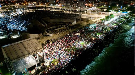 Un concierto en Manta, provincia de Manabí, el 14 de febrero de 2024.