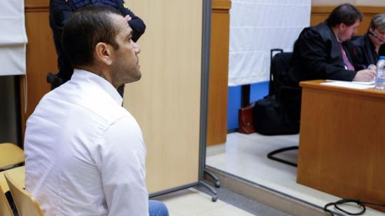 El futbolista brasileño Barcelona Dani Alves durante la primera sesión del juicio. 