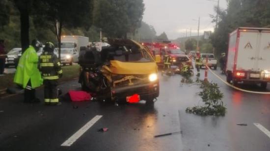 Un choque ocurrió en la avenida Simón Bolívar, sector El Troje, el 22 de febrero de 2024.