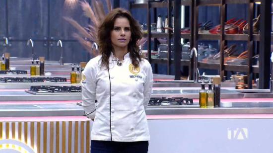 Macarena Valarezo, eliminada de MasterChef Celebrity Ecuador.