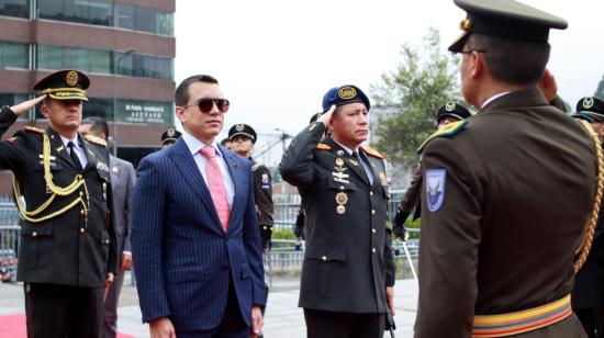 El presidente Daniel Noboa a su llegada a la Asamblea, en Quito, el 21 de febrero de 2024.