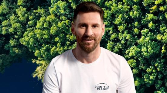 Lionel Messi con el proyecto Join The Planet, 25 de febrero de 2024.