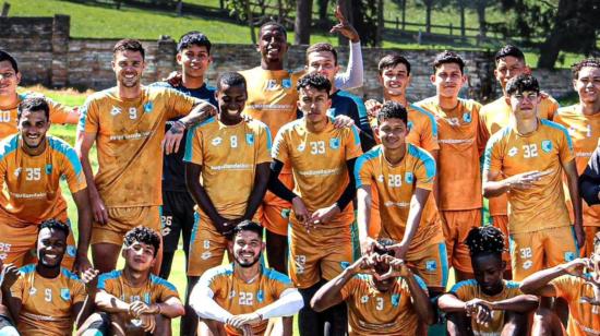 Los jugadores del Cumbayá FC, durante un entrenamiento.