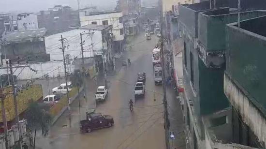 El cantón Chone, en Manabí, luce inundado el 28 de febrero 2024. 