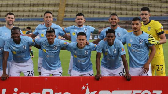 Jugadores de Universidad Católica, previo a un partido, el 11 de noviembre de 2023.