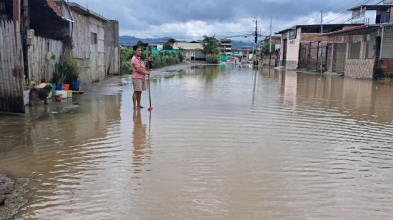 El cantón Chone, en Manabí, atraviesa por uno de los momentos más críticos del invierno, el 1 de marzo de 2024.