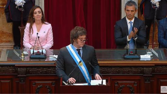 El presidente de Argentina, Javier Milei, en el Congreso, el 1 de marzo de 2024.