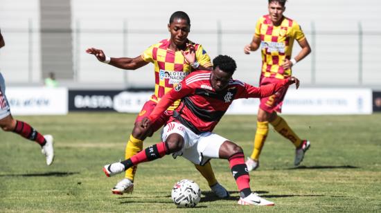 Aucas cayó 2-1 ante Flamengo, por la fase de grupos de la Copa Libertadores Sub 20, este 7 de marzo de 2024.