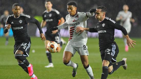 El Bayer Leverkusen se enfrentó al Qarabag por la Europa League, el 7 de marzo de 2024.