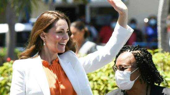 Imagen de la princesa Kate Middleton en Jamaica, en 2022.