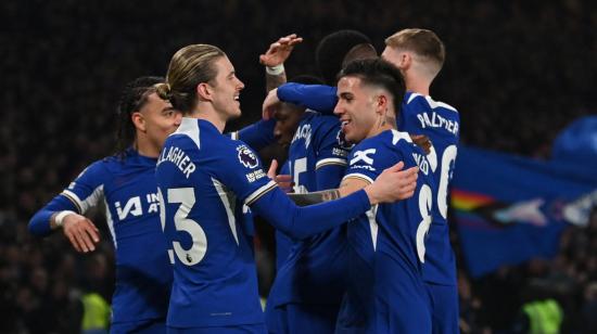 Chelsea celebra un gol ante Newcastle, por Premier League, este 11 de marzo de 2024.