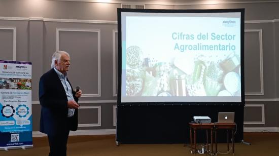 Christian Wahli, presidente de la Asociación Nacional de Fabricantes de Alimentos y Bebidas (Anfab), en un evento del gremio, el 12 de marzo de 2024. 