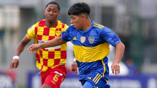 Aucas se enfrenta a Boca Juniors en la Copa Libertadores Sub 20, el 14 de marzo de 2024.