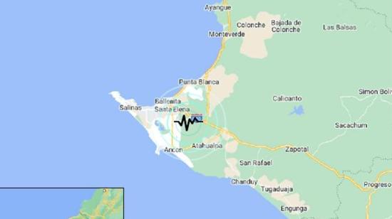 Imagen de reporte del Instituto Geofísico del sismo en Santa Elena.