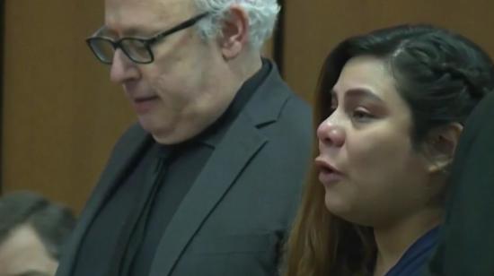 Primer plano de la ecuatoriana Kristel Candelario, sentenciada a cadena perpetua por el homicidio de su propia hija, Ohio, el 18 de marzo de 2024.