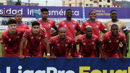 Jugadores de El Nacional, durante un partido el 9 de marzo de 2024.