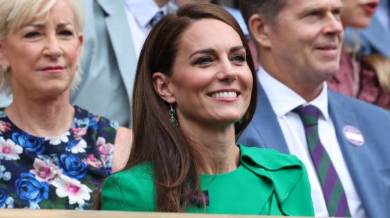 La princesa de Gales, Kate, durante un torneo de tenis en Wimbledon, Inglaterra, 16 de julio de 2023.