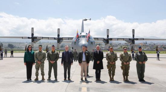 Entrega formal del avión táctico C 130 Hércules en la base aérea de Cotopaxi, el 25 de marzo de 2024.