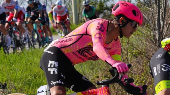 Alexander Cepeda, durante la Coppi e Bartali, el 20 de marzo de 2024.