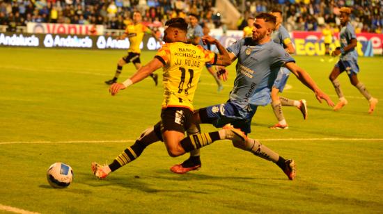 Joao Rojas, durante el partido de Barcelona ante Macará, el 29 de marzo de 2023.