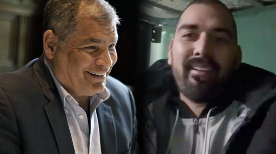 Rafael Correa, expresidente de la República, y el narcotraficante Leandro Norero. 