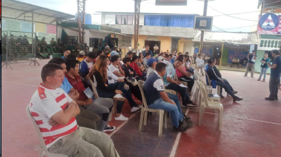 Los técnicos del Ministerio del Ambiente suspendieron la socialización en Palo Quemado la noche del jueves 28 de marzo de 2024.