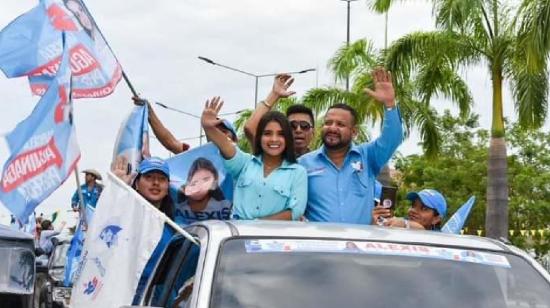 Julio Ronquillo, concejal alterno de Samborondón, en un recorrido en enero de 2023.