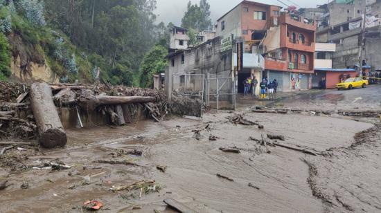 Aluvión en la zona de La Gasca, en Quito. 2 de abril de 2024