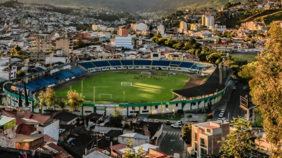 El estadio Reina del Cisne, en Loja.