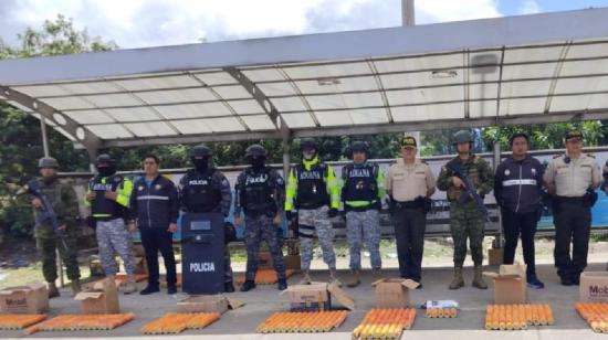 El Bloque de Seguridad muestra la pentolita incautada.