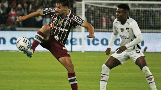 Óscar Zambrano durante la final de ida de la Recopa Sudamericana ante Fluminense, el 9 de abril de 2024, en el estadio Rodrigo Paz Delgado. 