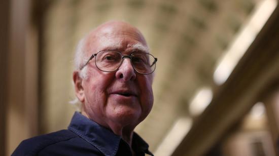 El Premio Nobel de Física, Peter Higgs, en una imagen en la Universidad de Edimburgo, el 10 de octubre de 2013. 