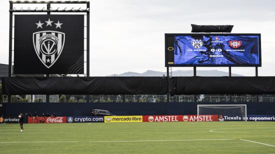 Así luce el estadio de Independiente del Valle, antes del partido ante San Lorenzo de Almagro, por la Copa Libertadores, el 10 de abril de 2024. 