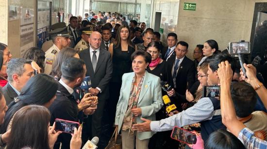 La canciller Gabriela Sommerfeld acudió este 10 de abril a la Asamblea Nacional.