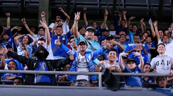 Hinchas de Emelec, durante un partido en el estadio George Capwell.