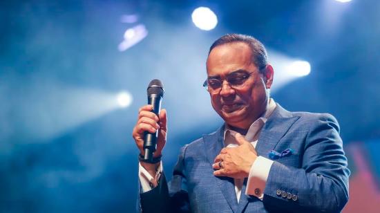 El cantante Gilberto Santa Rosa durante una de sus presentaciones.