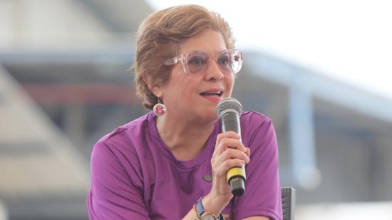 Ivonne Núñez, ministra de Trabajo, en un acto oficial del 3 de abril.