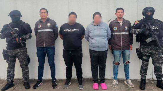 Una pareja conformada por un ecuatoriano y una venezolana fue detenida en Quito por el delito de extorsión.