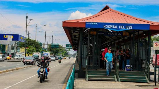 Estación de la Metrovía en Guayaquil, el 21 de marzo de 2024. 