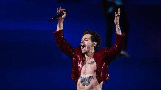 Harry Styles durante su presentación en los BRIT Awards, en febrero del 2023.