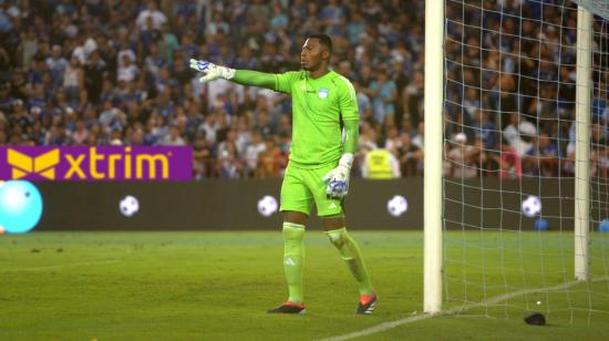 Pedro Ortiz, durante el Clásico del Astillero ante Barcelona SC, este 28 de abril de 2024.