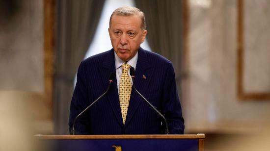 Recep Tayyip Erdogan, presidente de Turquía, en una visita a Iraq, el 22 de abril de 2024.