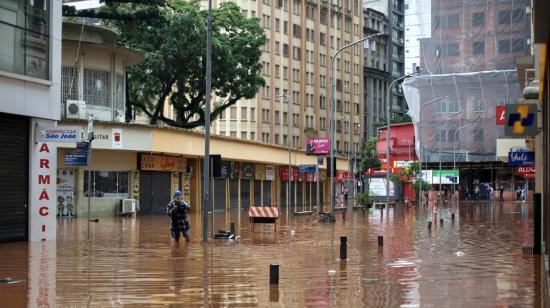 Porto Alegre sufre severas inundaciones, el 4 de abril de 2024.