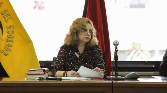 Daniella Camacho, jueza de la Corte Nacional de Justicia, durante una audiencia en el caso "Sobornos 2012 - 2016".