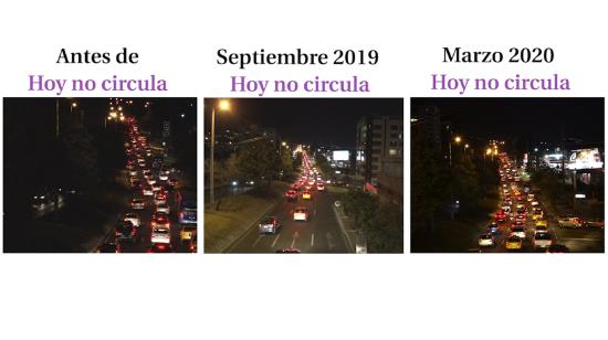 Muestra de la medida Hoy no circula en Quito 6 meses después de implementarse.