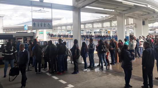 Estación El Labrador en Quito, Lunes 16 de marzo de 2020. En medio de medidas para enfrentar el coronavirus.