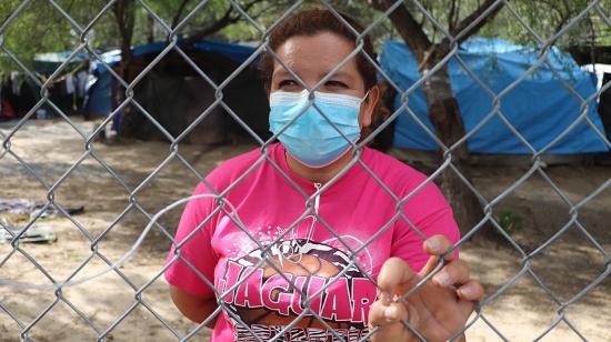 La guatemalteca María Guadalupe, en un albergue de la ciudad de Matamoros, en el estado de Tamaulipas (México). 21/01/2021