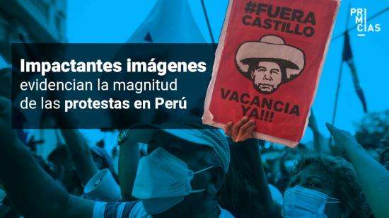 Protestas contra el presidente Pedro Castillo en Perú