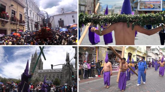 Procesión Jesús del Gran Poder en Quito, viernes 15 de abril de 2022. Semana Santa.